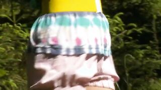 stripping pussy in the forest