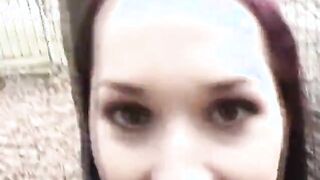 Brunette Amateur Fucked And Taking Facial In Public