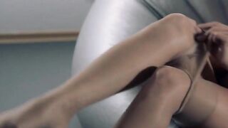 Babes in pantyhose fuck with strap on