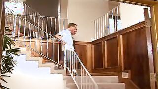 Babe with natural boobs DP'd