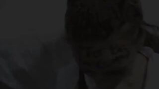 Butterfly on her ass and big cock in her pussy