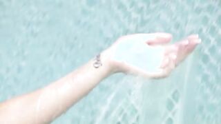 outdoor brunet making perfect job