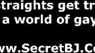 Gay sucking straight cock at gloryhole