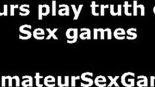 Naked amateurs masturbate for group game