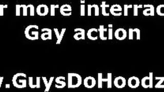 Outdoor hookup for gay interracial dudes in public