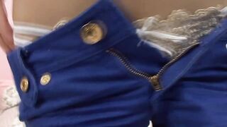 Sexy BJ asian in stockings fingerfucked