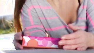 sexy masturbation on the white bigbed