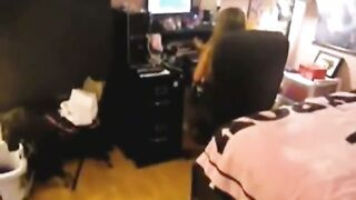 Cute petite dorm room blowjob girl