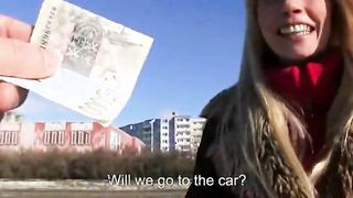 Eager real amateur euro sweetie Maja gets picked up and fucked for cash