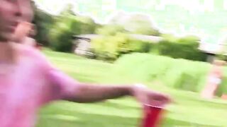 Young fluent couple fucking in outdoor