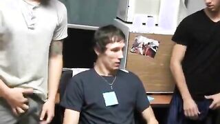 Gay Guy Sucking Dicks In A Circle During Dorm Party