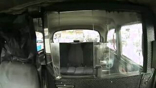 Real amateur Tiffany wearing glasses fucked and jizzed inside the taxi