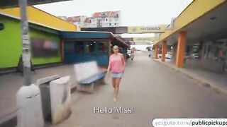 Sexy and busty amateur Paris Sweet paid for public fucking