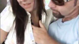 Hot brunette takes it in the ass