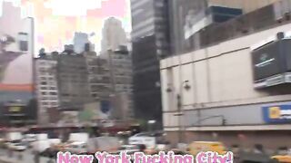 Busty New York babe riding a cock