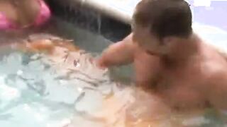 sexy blonde milf at the pool wants a hard cock