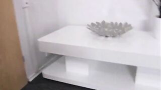 Hot brunette pussy licked on casting