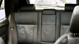 Husband watches wife fucking in taxi