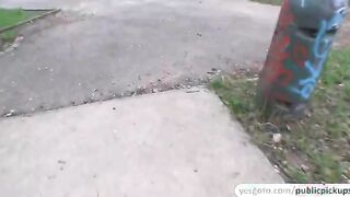 Hottie Iveta receives cash and gets fucked hard in public