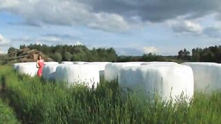 Enjoying herself on the nature