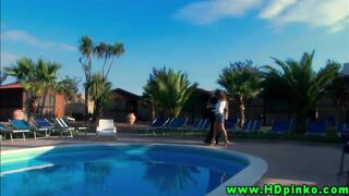 Glamorous Italian fucked in a restaurant