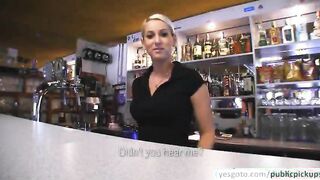 Super gorgeous Lenka gets fucked in pub and receives sticky facial