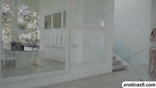 Super hot teen shows affection in intimate love making and gets cumshot