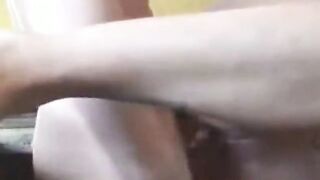 Hot fucking brunette in the kitchen