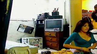 Big Titty Brunette Amateur Riding Dick On Hacked Camera