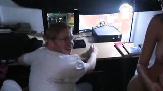 College horny students copulate in hall