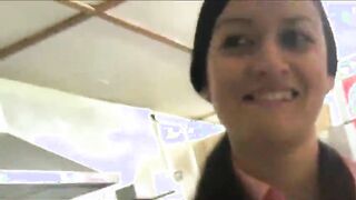 Busty euro chick Valerie Collien fucked by stranger in the kitchen for cash