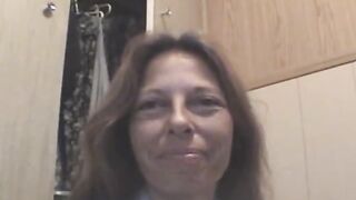 Aging Brunette Crack Whore Giving Paid Blowjob POV