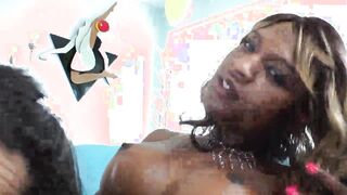 Ebony amateur fucking busty white skank