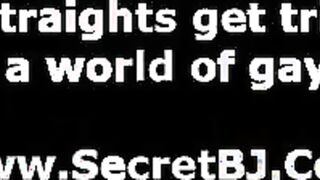 Gay blowjob for straight dude in gay gloryhole