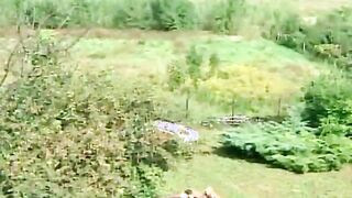 Amazing granny plumper outdoor