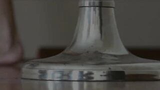 Stunning sexy teen playing by herself