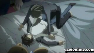 Young hentai guy couple in conflict