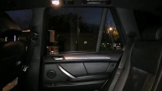 Brunette rides cock to fake taxi driver