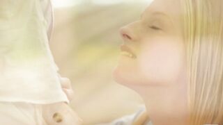 Petite girlfriend pleasing her boyfriend