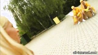 Skanky Shannya Tweens double penetrated with two cocks