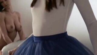 Young teen gets strap on fucked