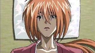 Tied up hentai virgin asshole fucks