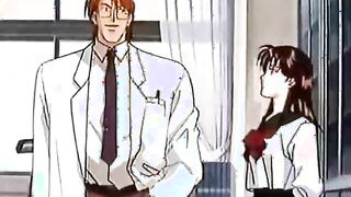 Shy anime boy at school