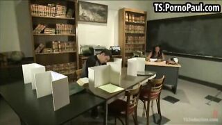 Shemale teacher gets fucked