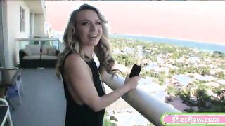 Blonde teen Kiara Knight hot POV blowjob and fucking on cam
