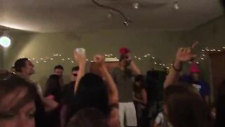 Threesome coitus on college room