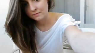 brunette girl masturbating