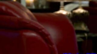 Sexy young brunette tied up and spanked