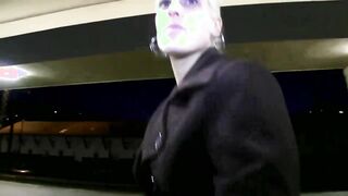 Blonde euro skank amateur polishing dick