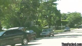 Black thug paid by white amateur